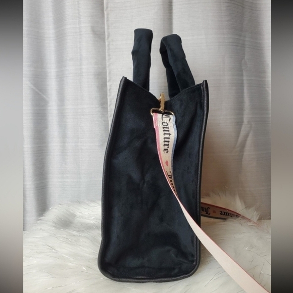 🔹️JUICY COUTURE🔹️ black liquorice velour big spender tote NWT ✨️🖤 - Picture 4 of 6